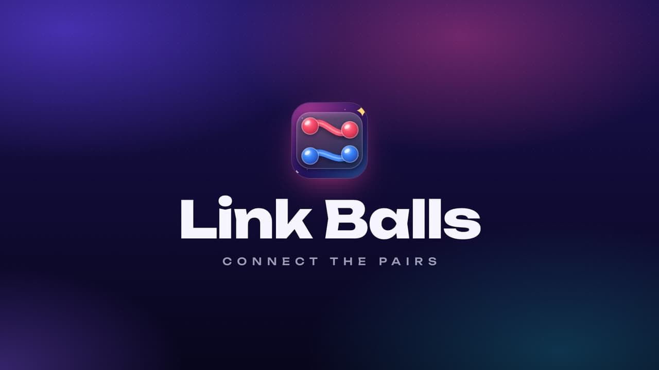 Link Balls gameplay video: joining pairs of balls, erasing a crossed line and the daily puzzle