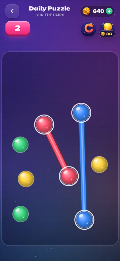 Link Balls: the daily puzzle board